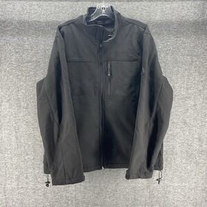 ZeroXposur Fleece Jacket Mens Large Black Full‎ Zip Soft Shell Stretch